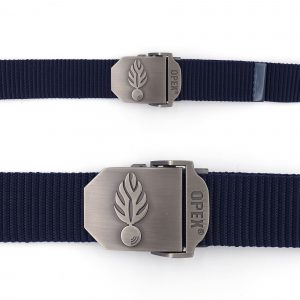 CEINTURE GENDARMERIE BLEU BOUCLE GRAVEE TAILLE UNIQUE